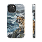 Acrylic Gallery Print English Bulldog - Coastal Cliffside | Tough Phone Case — primary view