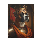 Boxer Renaissance Royal Portrait Canvas Wall Art, Regal Dog Painting, Boxer Lover Gift, Stretched Canvas
