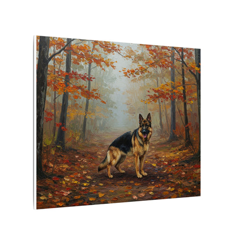 German Shepherd Acrylic Painting Canvas Print, GSD Dog Lover Wall Art, Pet Portrait Gift, Ready to Hang Home Decor for Dog Moms & Dads