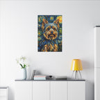 Yorkshire Terrier Post-Impressionist Oil Painting Canvas Wall Art | Yorkie Dog Lover Gift | Pet Decor for Home