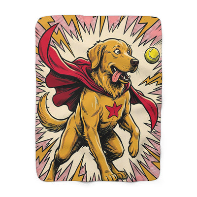 Golden Retriever Comic Pop Art Throw Blanket | Premium Dog Art | Tritan