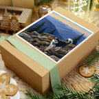 Acrylic Siberian Husky - Mountain Overlook | Kiss-Cut Stickers