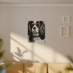 Cavalier King Charles Spaniel Charcoal Portrait Canvas Wall Art | Dog Lover Gift | Pet Memorial Decor