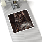 French Bulldog Medieval Knight Portrait Sticker, Dog Portrait Vinyl Decal, Kiss-Cut Sticker, French Bulldog Lover Gift