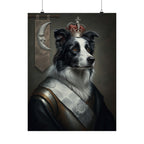 Border Collie Kings & Queens Royal Portrait Matte Poster, Regal Dog Art Print, Border Collie Lover Gift, Wall Art