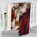 Pomeranian Kings & Queens Royal Portrait Regal Throw Blanket | Premium Dog Art | Tritan