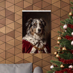 Australian Shepherd Kings & Queens Royal Portrait Matte Poster, Regal Dog Art Print, Australian Shepherd Lover Gift, Wall Art