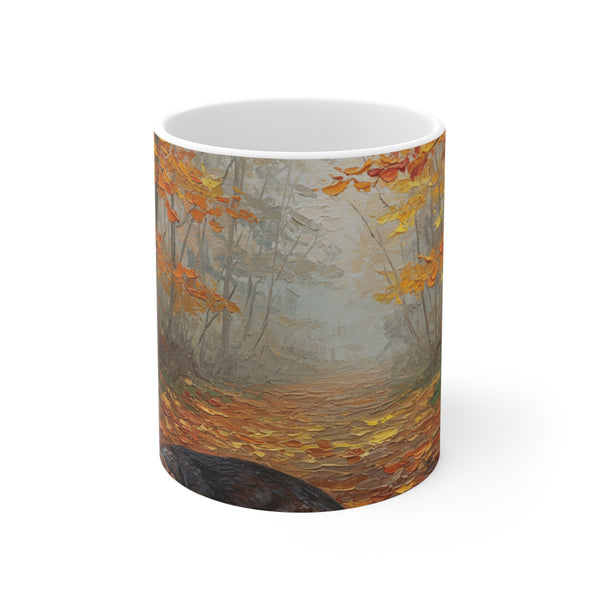 Acrylic Dachshund - Autumn Woods | Ceramic Mug 11oz