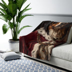 Bernese Mountain Dog Kings & Queens Royal Portrait Regal Throw Blanket | Premium Dog Art | Tritan