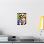 Shih Tzu Oil Painting Soccer Portrait Canvas Wall Art | Dog Lover Gift | Pet Decor | Sports Fan Art