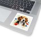 Beagle Watercolor Wildflower Field Kiss-Cut Stickers | Premium Dog Prints | Tritan — view 5 of 12