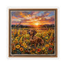 Dachshund Acrylic Sunset Prairie Kiss-Cut Stickers | Premium Dog Art | Tritan