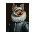 Yorkshire Terrier Renaissance Royal Portrait Matte Poster, Regal Dog Art Print, Yorkshire Terrier Lover Gift, Wall Art