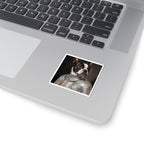 Boston Terrier Medieval Knight Portrait Sticker, Dog Portrait Vinyl Decal, Kiss-Cut Sticker, Boston Terrier Lover Gift