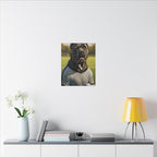 Cane Corso Oil Painting Soccer Portrait Canvas Wall Art | Dog Lover Gift | Athletic Pet Decor