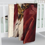 Boxer Kings & Queens Royal Portrait Regal Throw Blanket | Premium Dog Art | Tritan