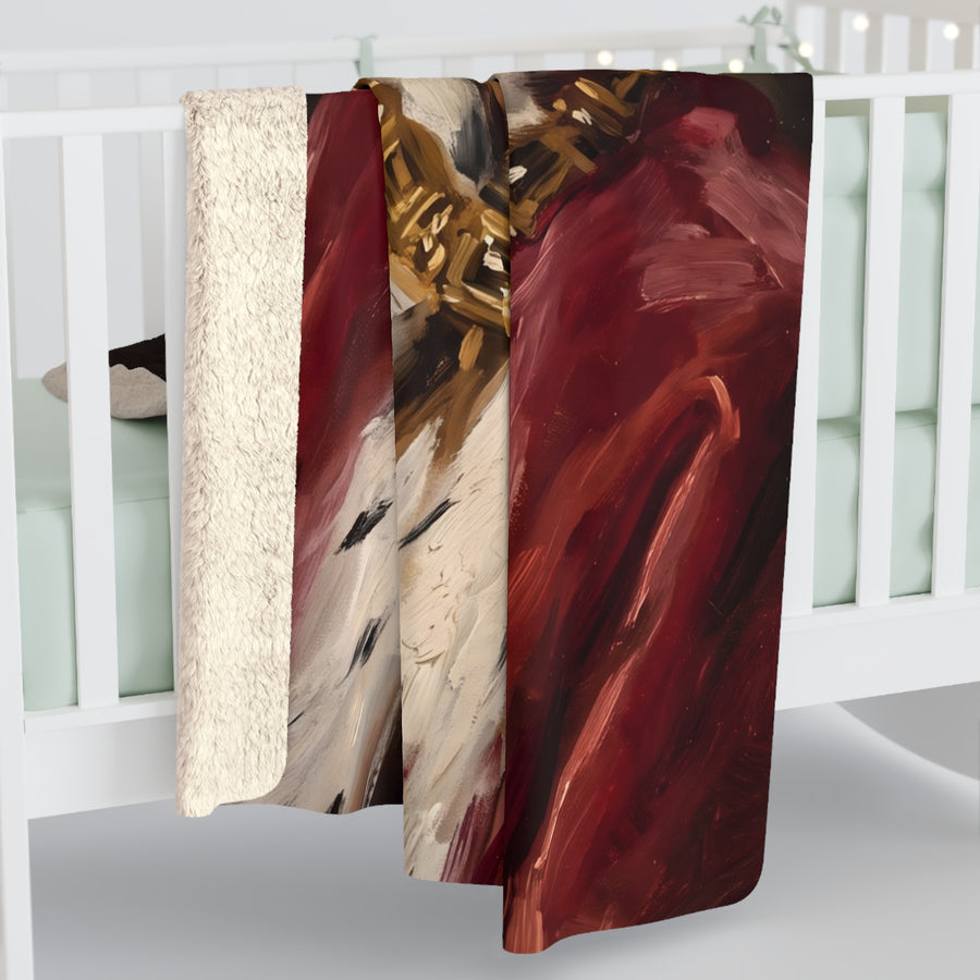 Boxer Kings & Queens Royal Portrait Regal Throw Blanket | Premium Dog Art | Tritan