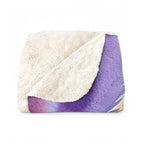 Golden Retriever Watercolor Lavender Fields Throw Blanket | Premium Dog Art | Tritan