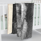 Corgi Charcoal Portrait Throw Blanket | Premium Dog Art | Tritan