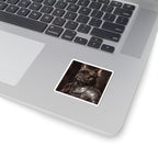 French Bulldog Medieval Knight Portrait Sticker, Dog Portrait Vinyl Decal, Kiss-Cut Sticker, French Bulldog Lover Gift