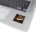 German Shepherd Renaissance Royal Portrait Sticker, Dog Portrait Vinyl Decal, Kiss-Cut Sticker, German Shepherd Lover Gift