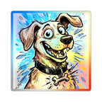 Labrador Retriever Comic Pop Art vinyl sticker by Tritan, angled view