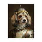 Havanese Medieval Knight Portrait Matte Poster, Regal Dog Art Print, Havanese Lover Gift, Wall Art
