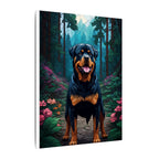 Rottweiler Stained Glass Canvas Wall Art | Dog Lover Gift | Rottie Decor | Pet Art Print