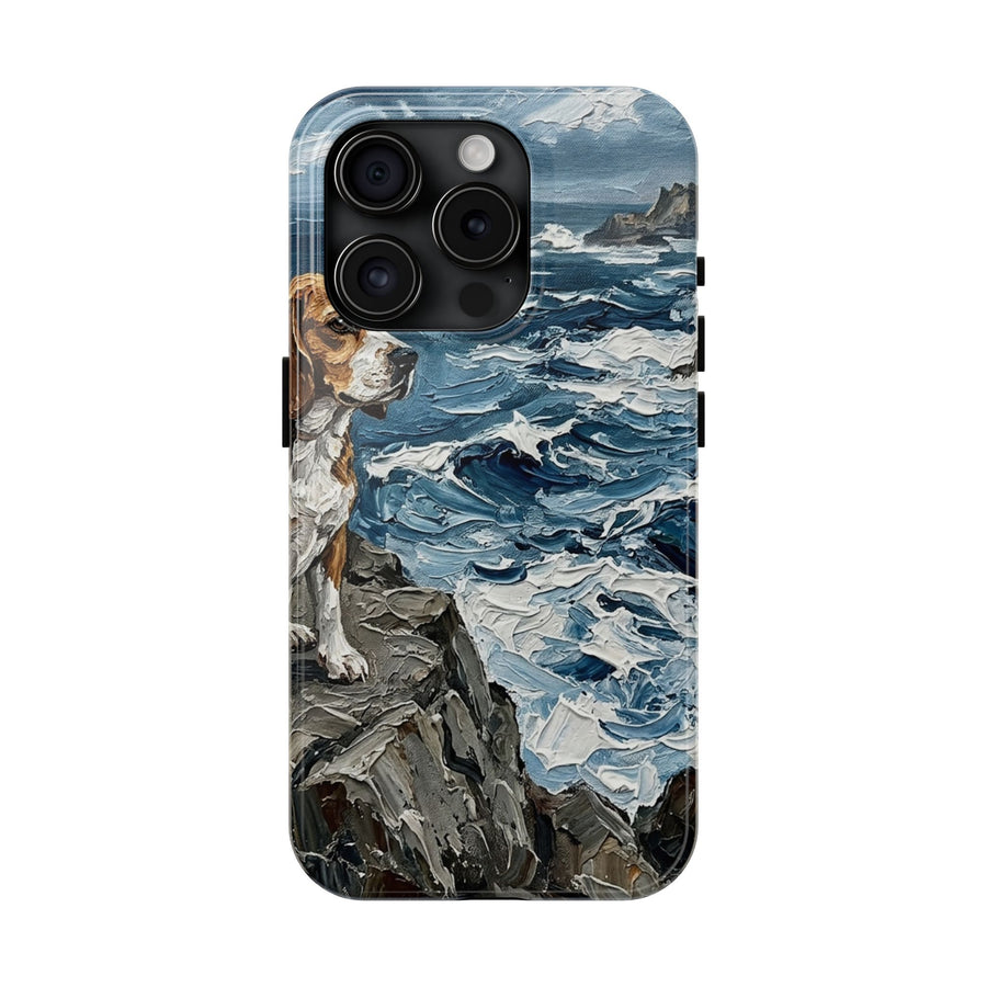 Beagle Acrylic Gallery Print Coastal Cliffside Phone Case | Premium Dog Prints | Tritan — view 6 of 28