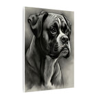 Boxer Charcoal Portrait Canvas Art | Dog Lover Gift, Pet Wall Decor, Boxer Mom Gift