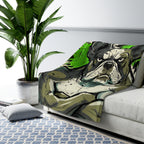 French Bulldog Comic Pop Art Throw Blanket | Premium Dog Art | Tritan