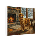 Golden Retriever Painting Canvas Wall Art, Dog Lover Gift, Pet Art Print, Dog Mom Decor, Acrylic Style Stretched Canvas