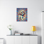Havanese Comic Art Canvas - Energetic Pop Art Dog Portrait with Halftone Style