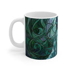 German Shepherd Stained Glass Cool Jewel Ceramic Mug 11oz | Dog Lover Gift