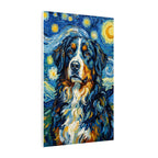 Bernese Mountain Dog Post-Impressionist Oil Painting Canvas Art | Berner Dog Gift | Pet Loss Memorial Wall Art Decor