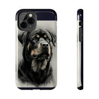Charcoal Rottweiler Rottweiler Tough Phone Case - Rottweiler pride — gentle giants deserve great art — secondary view