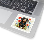Dachshund Watercolor Wildflower Field Kiss-Cut Stickers | Premium Dog Prints | Tritan — view 5 of 12