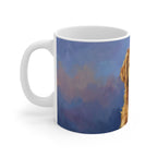 Acrylic-Style Golden Retriever - Lavender Gold | Ceramic Mug 11oz