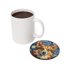Corgi Post-Impressionist Oil Painting Coaster | Dog Lover Gift | Cute Pet Owner Decor | Corgi Art