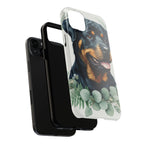 Rottweiler Watercolor Botanical Wreath Phone Case | Premium Dog Prints | Tritan — view 22 of 28