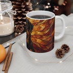Rottweiler Low Poly Warm Jewel Ceramic Mug 11oz | Dog Lover Gift