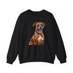 Boxer Sweatshirt | Painterly Dog Art Crewneck | Boxer Mom Gift | Cozy Pullover for Dog Lovers | Pet Portrait Apparel — primary view
