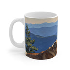 Acrylic English Bulldog - Mountain Overlook | Ceramic Mug 11oz
