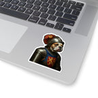 English Bulldog Medieval Knight Portrait Sticker, Dog Portrait Vinyl Decal, Kiss-Cut Sticker, English Bulldog Lover Gift