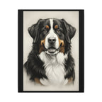 Bernese Mountain Dog Charcoal Portrait Canvas Print | Berner Wall Art | Dog Lover Gift | Pet Decor Home Art