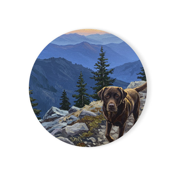 Acrylic Labrador Retriever - Mountain Overlook | Cork Back Coaster