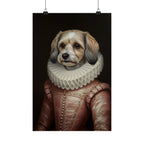 Havanese Renaissance Royal Portrait Matte Poster, Regal Dog Art Print, Havanese Lover Gift, Wall Art