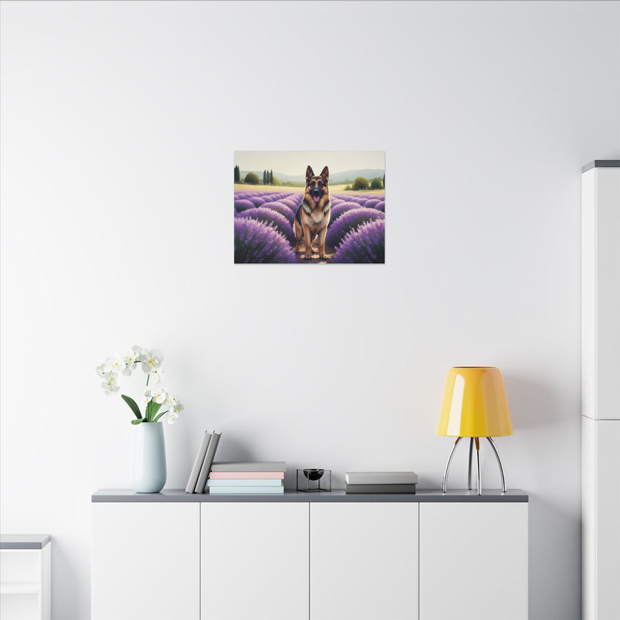 German Shepherd Acrylic Painting Stretched Canvas | Dog Wall Art Decor | Pet Portrait Gift for Dog Lovers | GSD Home Decor | High-Quality Pr