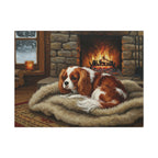 Cavalier King Charles Spaniel Acrylic Painting Canvas Wall Art, Dog Lover Gift, Pet Portrait Decor, Stretched Canvas Print