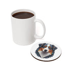 Australian Shepherd Low Poly Cool Jewel Cork Back Coaster | Dog Lover Gift